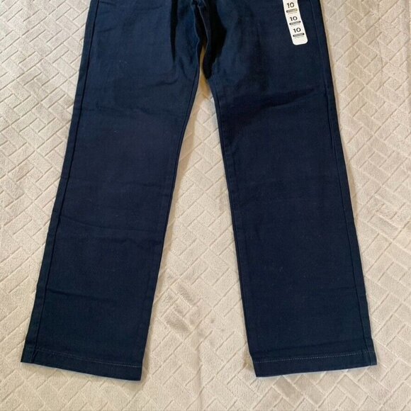 Childrens Place Unisex Kids 10 Chino Pants Navy Blue Straight Leg School Uniform - Picture 3 of 12